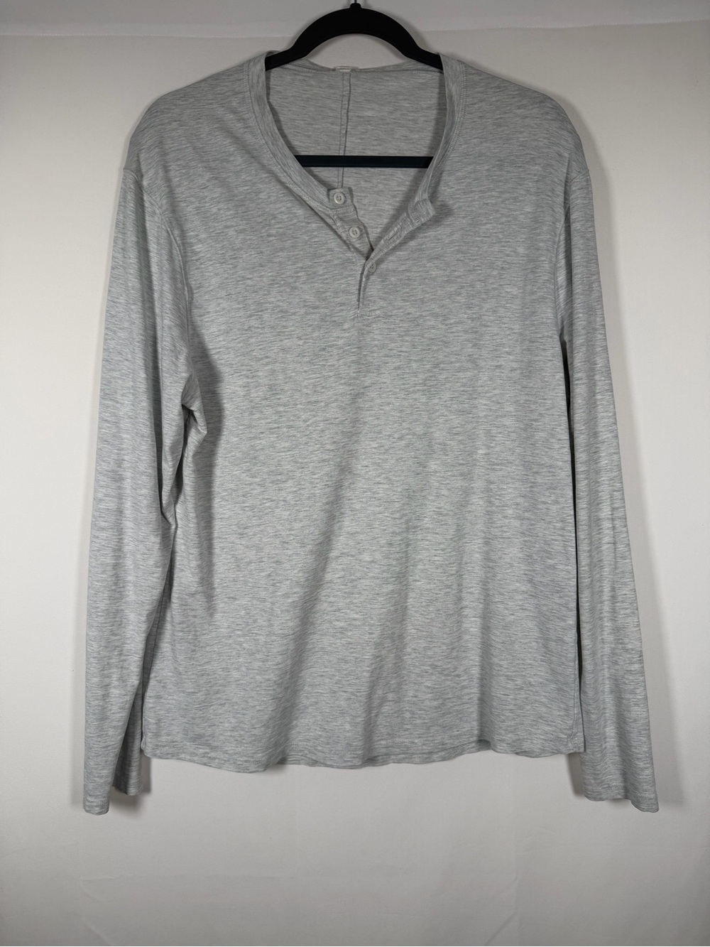 Lululemon Men's Long-Sleeve Henley - Light Gray